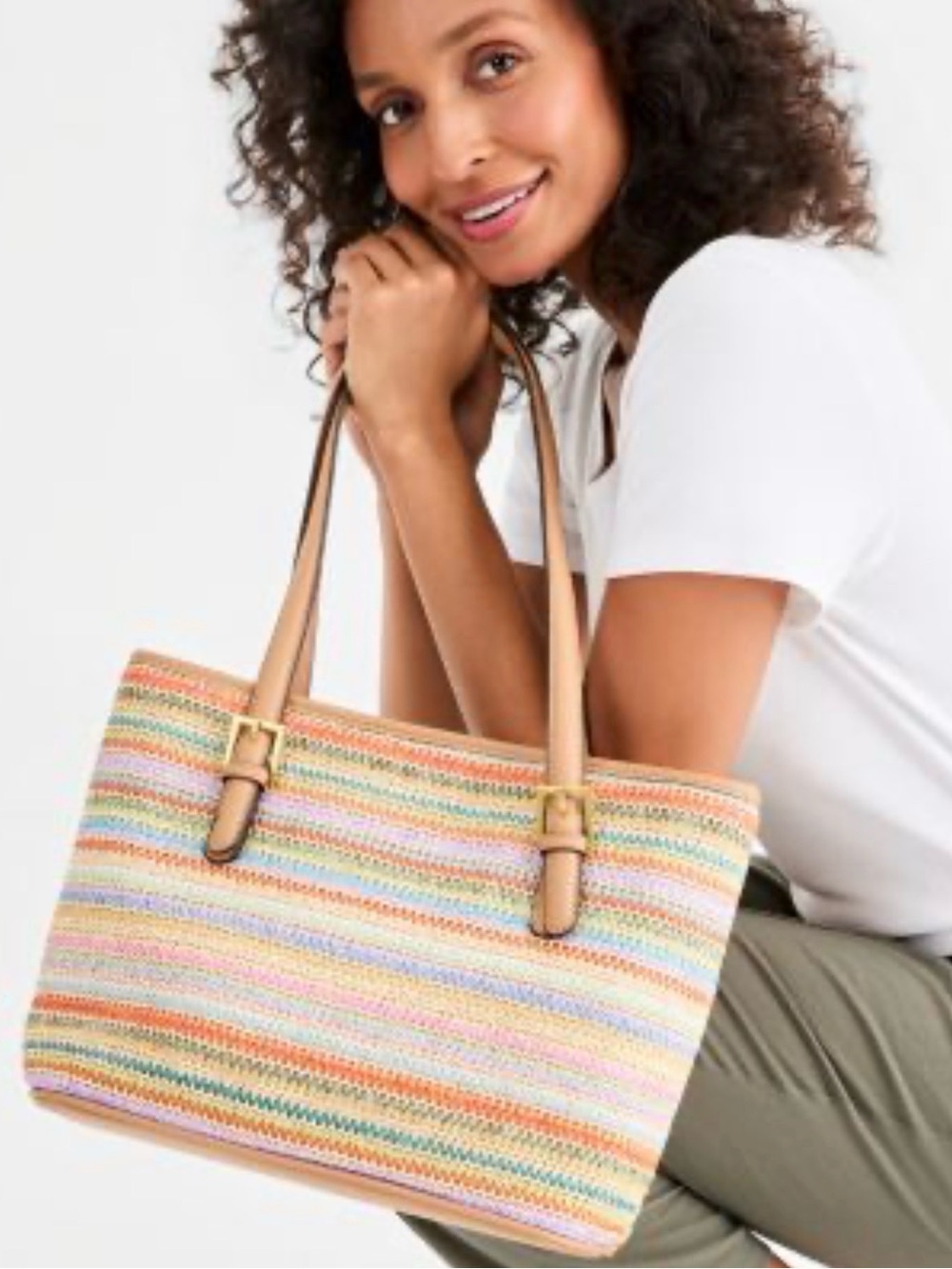 NWT Bueno Collection Tore Features a Colorful, Woven Tweed Design